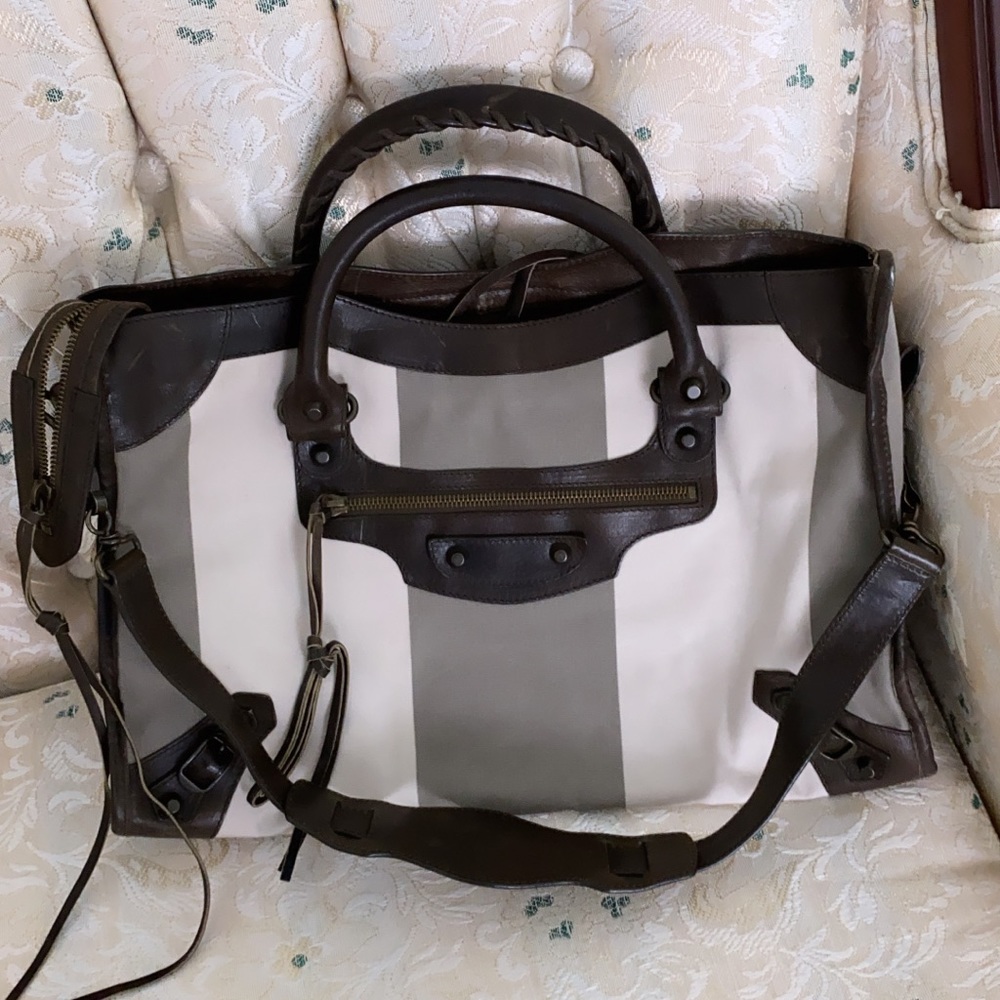 Balenciaga city Rare plaid bag